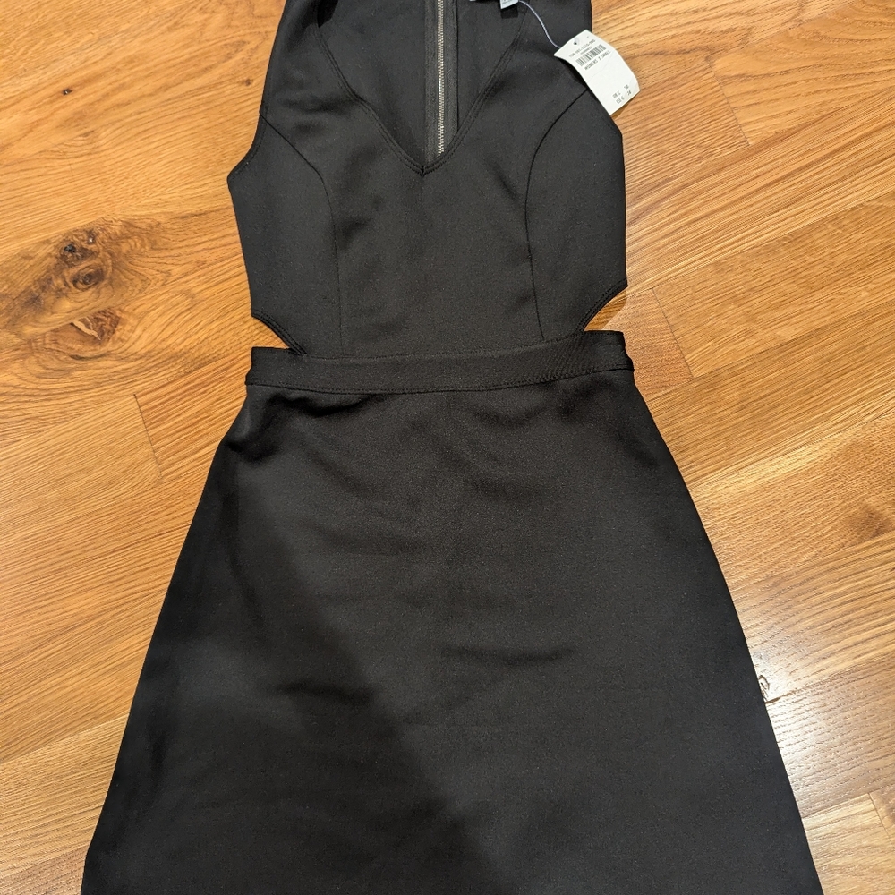 ABERCROMBIE & FITCH Black Sleeveless Cutout Scuba Dress XS NWT